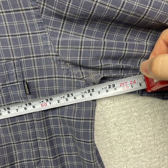 Cottonfield by Carli Gry  Blue Plaid Button Up Shirt Mens M Camp Outdoor Hike - Picture 7 of 13